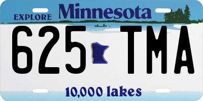 MN license plate 625TMA