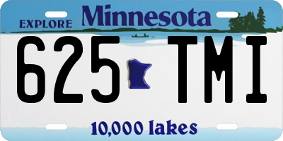 MN license plate 625TMI
