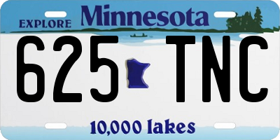 MN license plate 625TNC