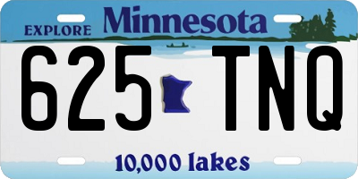MN license plate 625TNQ