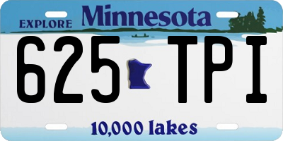 MN license plate 625TPI