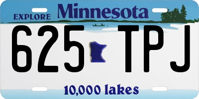 MN license plate 625TPJ