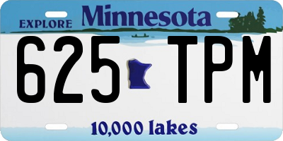 MN license plate 625TPM