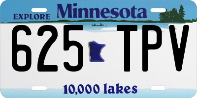 MN license plate 625TPV