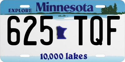 MN license plate 625TQF