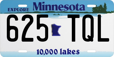 MN license plate 625TQL