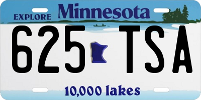 MN license plate 625TSA