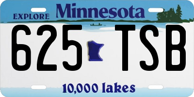 MN license plate 625TSB