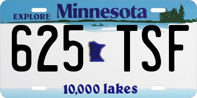 MN license plate 625TSF