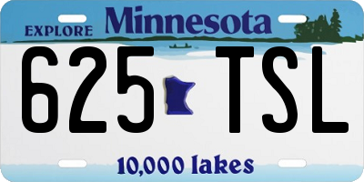 MN license plate 625TSL