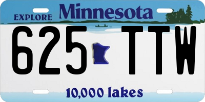 MN license plate 625TTW