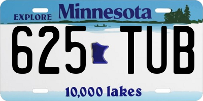 MN license plate 625TUB