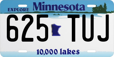 MN license plate 625TUJ