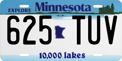 MN license plate 625TUV