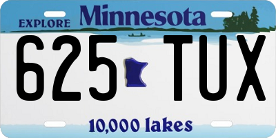 MN license plate 625TUX