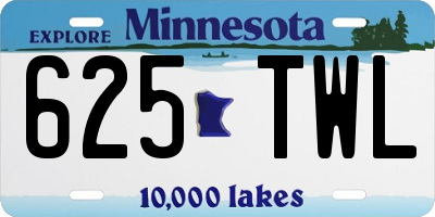 MN license plate 625TWL