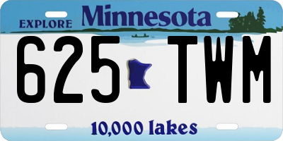 MN license plate 625TWM