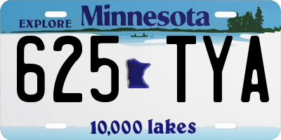MN license plate 625TYA