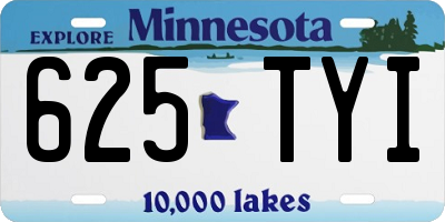 MN license plate 625TYI