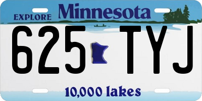 MN license plate 625TYJ