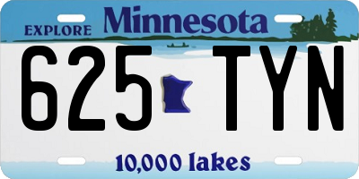 MN license plate 625TYN
