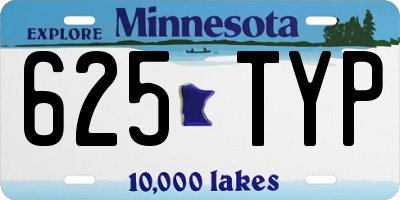 MN license plate 625TYP