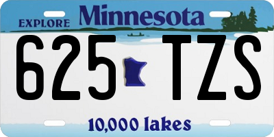 MN license plate 625TZS