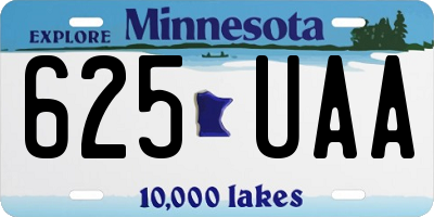 MN license plate 625UAA