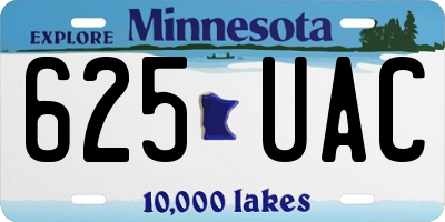 MN license plate 625UAC