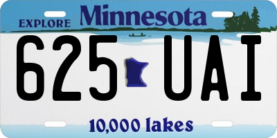 MN license plate 625UAI