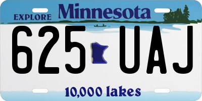 MN license plate 625UAJ