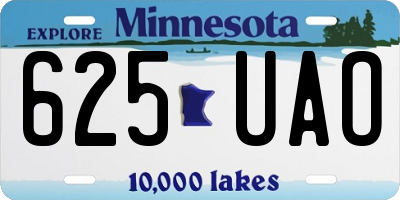 MN license plate 625UAO