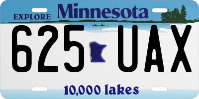 MN license plate 625UAX