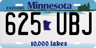 MN license plate 625UBJ