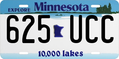 MN license plate 625UCC
