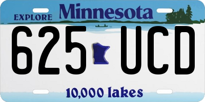 MN license plate 625UCD