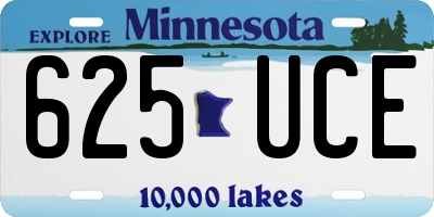 MN license plate 625UCE