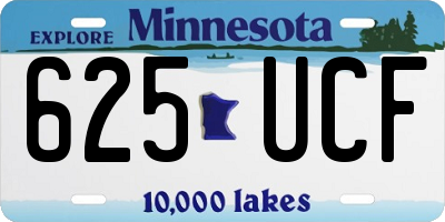 MN license plate 625UCF