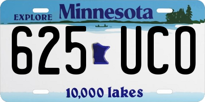 MN license plate 625UCO