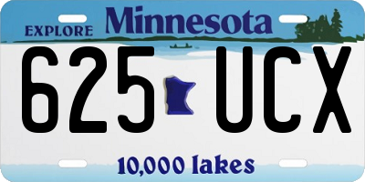 MN license plate 625UCX