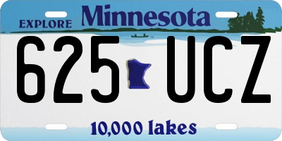 MN license plate 625UCZ