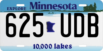 MN license plate 625UDB