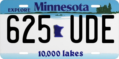 MN license plate 625UDE