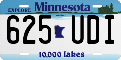 MN license plate 625UDI