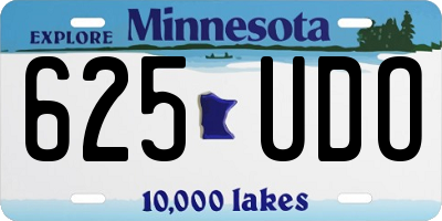 MN license plate 625UDO