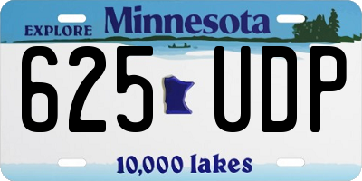 MN license plate 625UDP