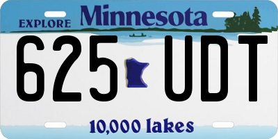MN license plate 625UDT