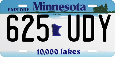 MN license plate 625UDY