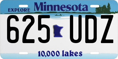 MN license plate 625UDZ