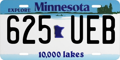 MN license plate 625UEB